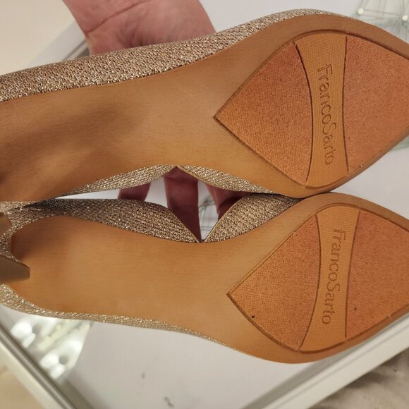 Franco Sarto Women's Tana Platinum Gold Pumps. NWOT. Size 6 - Picture 9 of 10